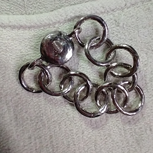 Silvertone blue chicos large link bracelet - Picture 2 of 5